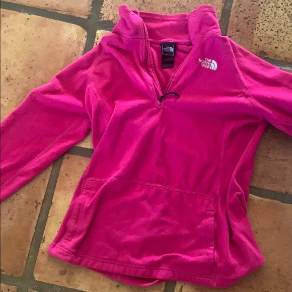 Pink and white north face pull over jackets. - Picture 6 of 8